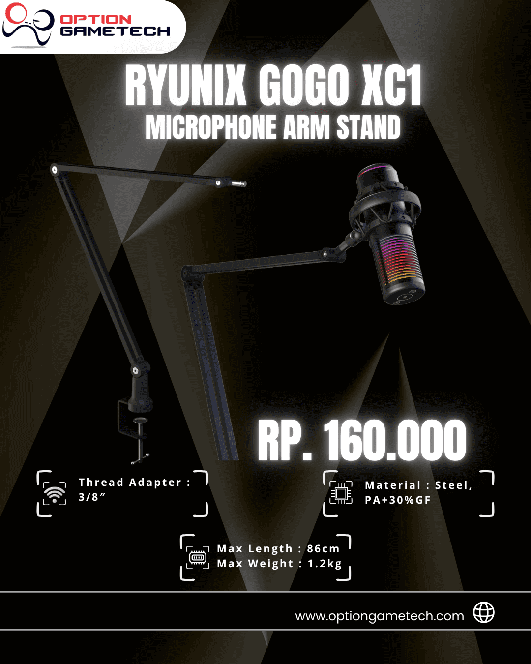 MICROPHONE STAND RYUNIX GOGO XC1