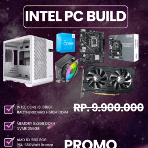 PROMO INTEL PC BUILD I3 13100F + RX 580 8GB