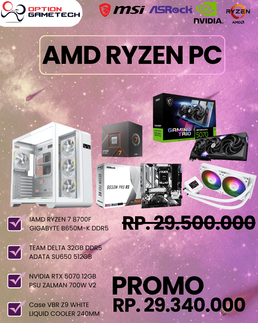 AMD RYZEN GAMING PC WITH RTX 5070