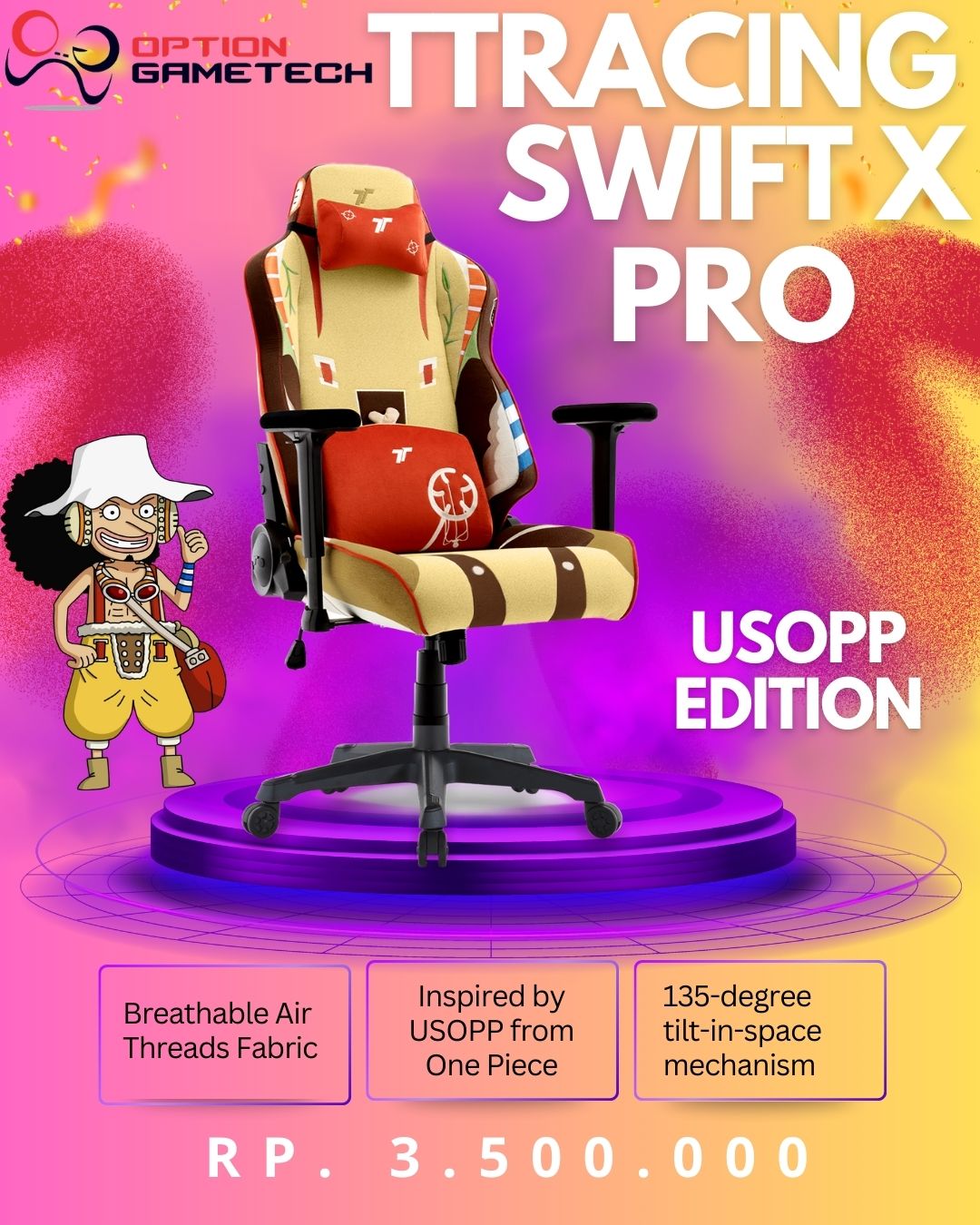 KURSI TT RACING SWIFT X PRO USOPP EDITION