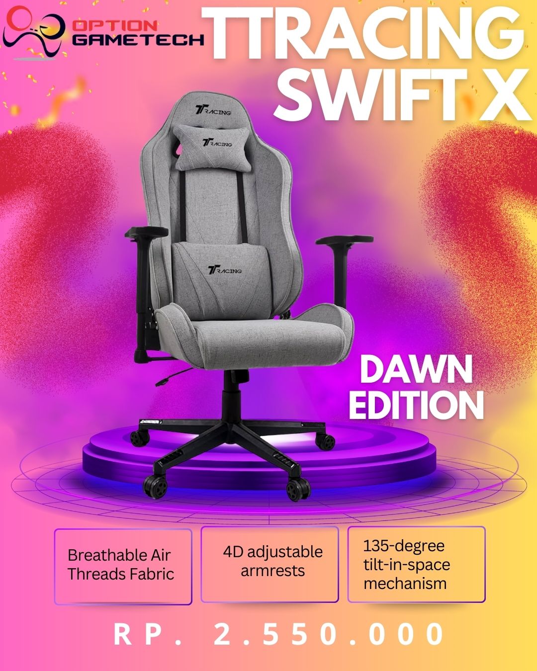 KURSI TT RACING SWIFT X DAWN EDITION