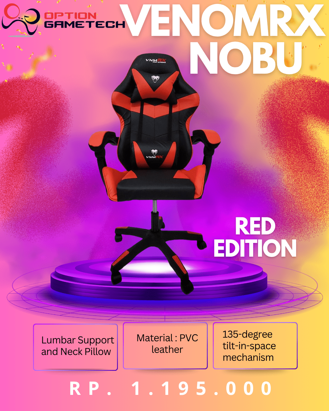 KURSI VENOMRX NOBU RED EDITION