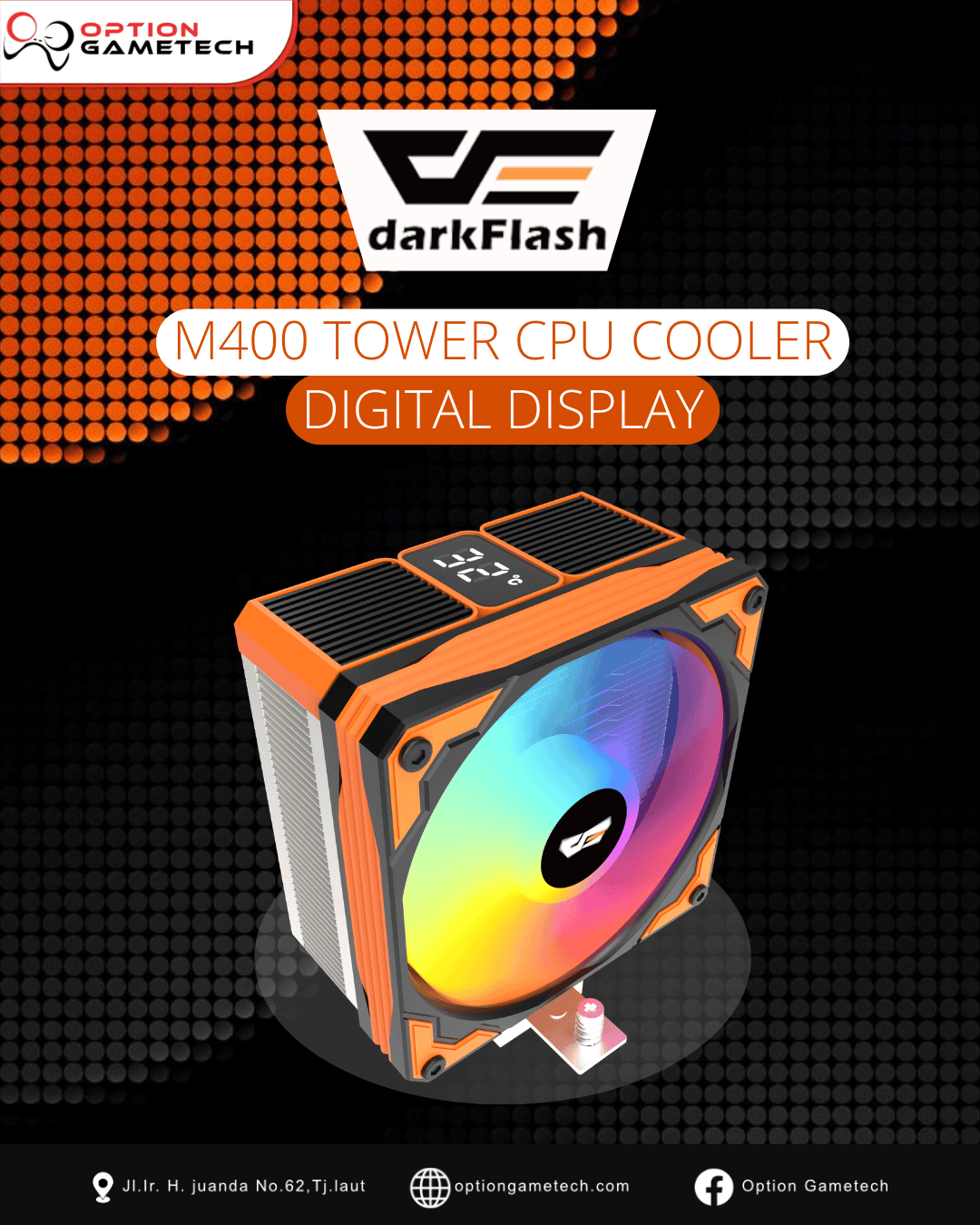 darkFlash M400 TOWER CPU COOLER DIGITAL DISPLAY