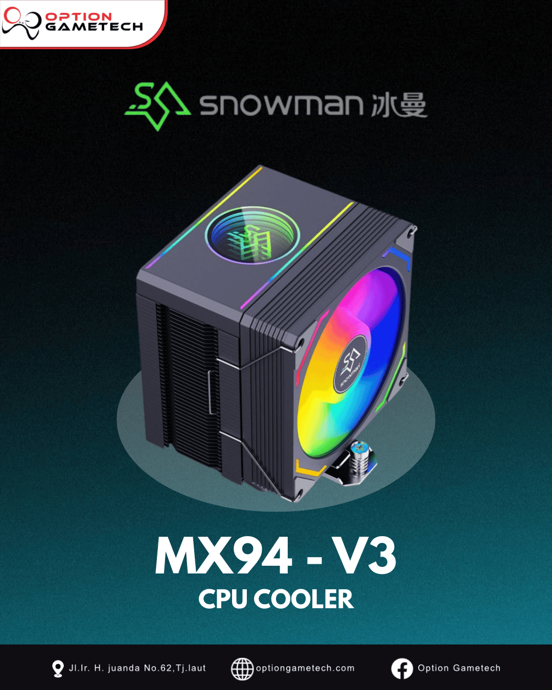 Snowman MX94 - V3 CPU TOWER COOLER
