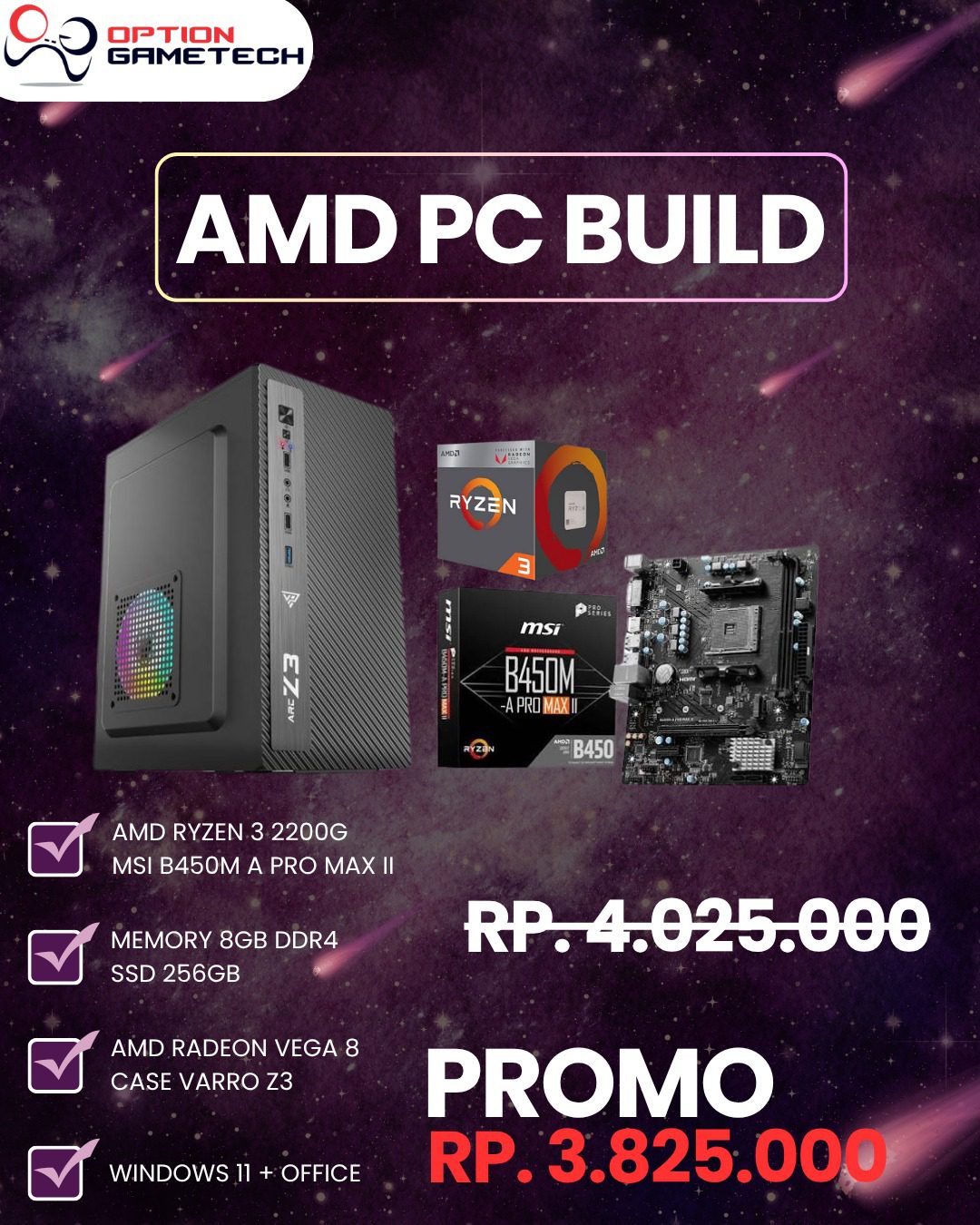 PC Gaming & Kerja Murah AMD Ryzen
