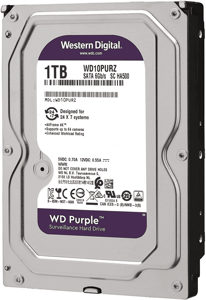 WESTERN DIGITAL HDD PURPLE 1TB