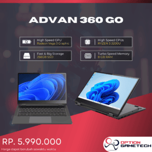 ADVAN 360 GO | RYZEN 3 3200U-8GB RAM-256GB SSD |