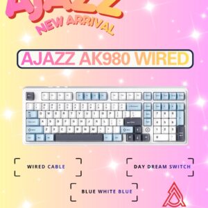 Ajazz AK980 Wired (Blue White Blue)
